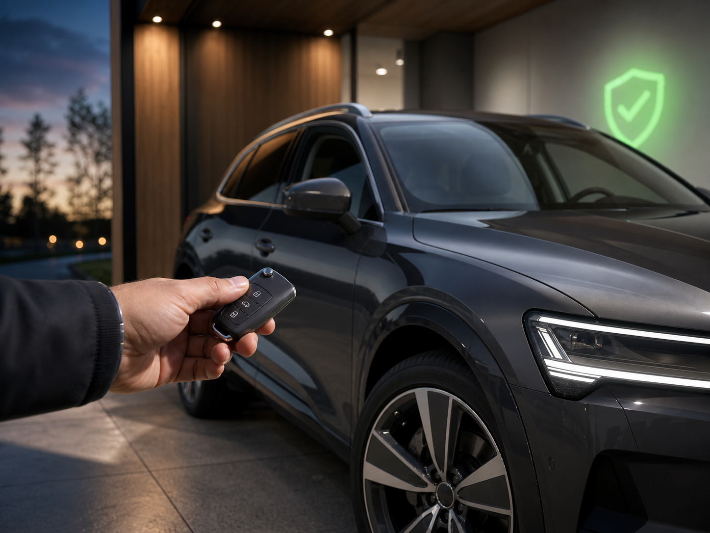 Secure handover of a car key